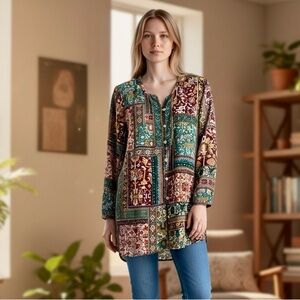 J. Jill Multicolor Bohemian Tunic